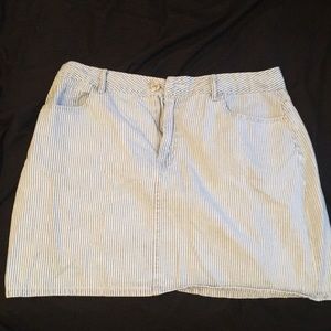 Blue/White striped skirt